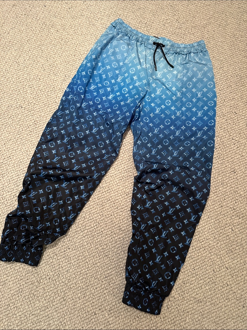 LOUIS VUITTON super rare ombré blue joggers
